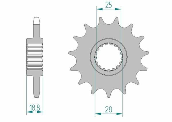 AFAM Stål Standard Framdrev 61801 - 525