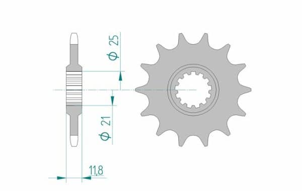 AFAM Stål Standard Framdrev 64302 - 520
