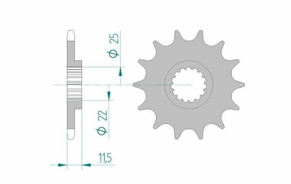 AFAM Stål Standard Framdrev 73303 - 520