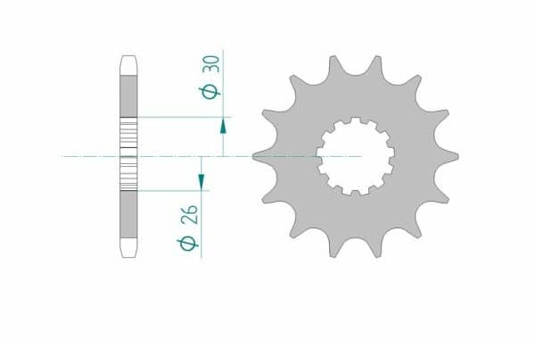 AFAM Stål Standard Framdrev 88600 - 525