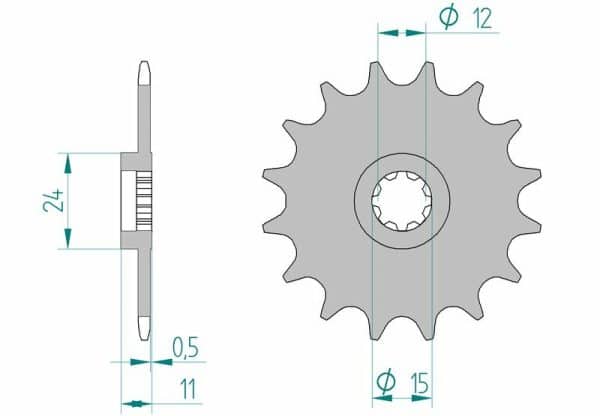 AFAM Stål Standard Framdrev 94100 - 415