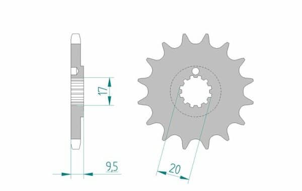AFAM Stål Standard Framdrev 94202 - 428