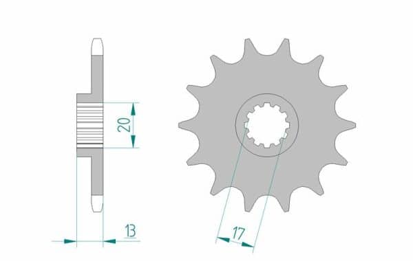 AFAM Stål Standard Framdrev 94215 - 520