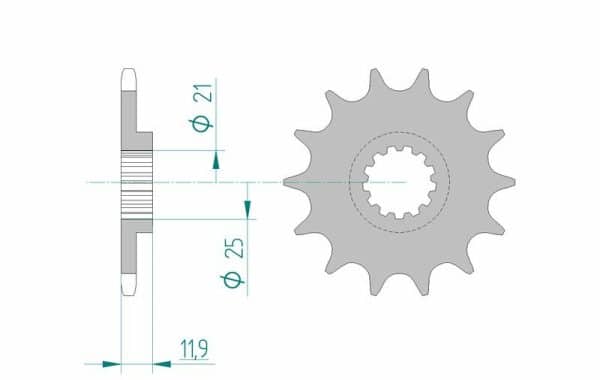 AFAM Stål Standard Framdrev 94314 - 520