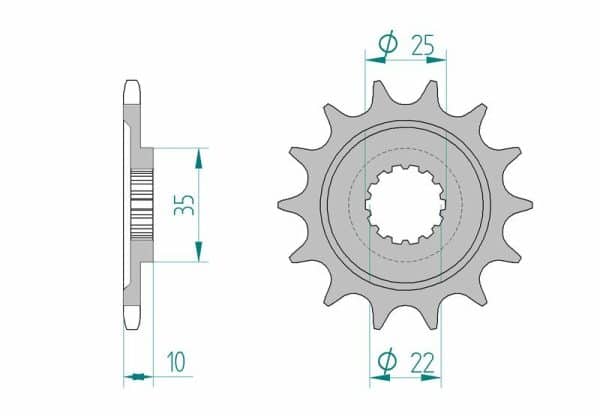 AFAM Stål Standard Framdrev 94604 - 520