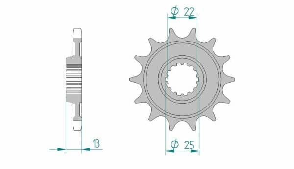 AFAM Stål Standard Framdrev 94902 - 525