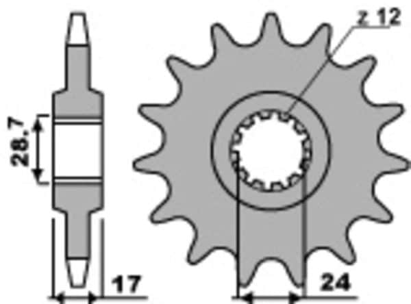 PBR Stål Standard Framdrev 2073 - 525