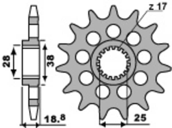 PBR Stål Standard Framdrev 2078 - 525