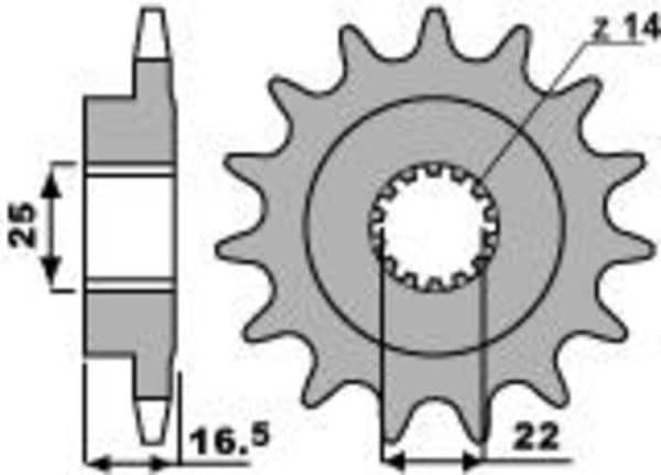 PBR Stål Standard Framdrev 2114 - 525