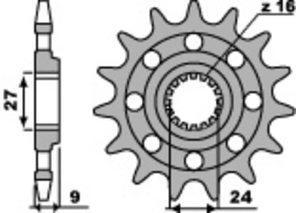 PBR Racing Stål Standard Framdrev 2192 - 520