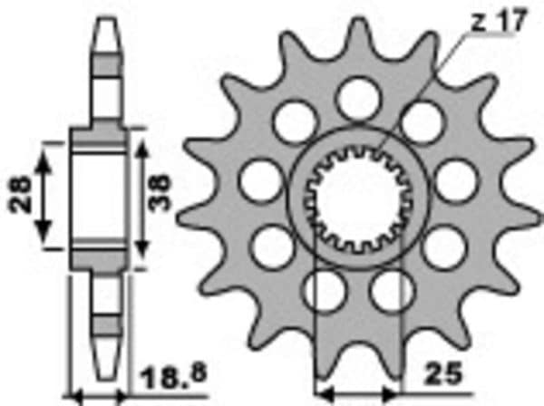 PBR Racing Stål Standard Framdrev 2194 - 520