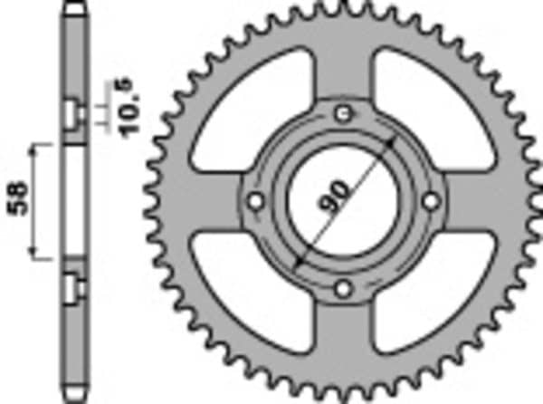 PBR Stål Standard Framdrev 279 - 520