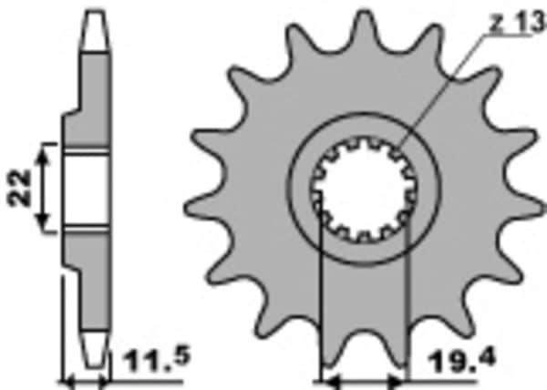 PBR Stål Standard Framdrev 4101 - 428
