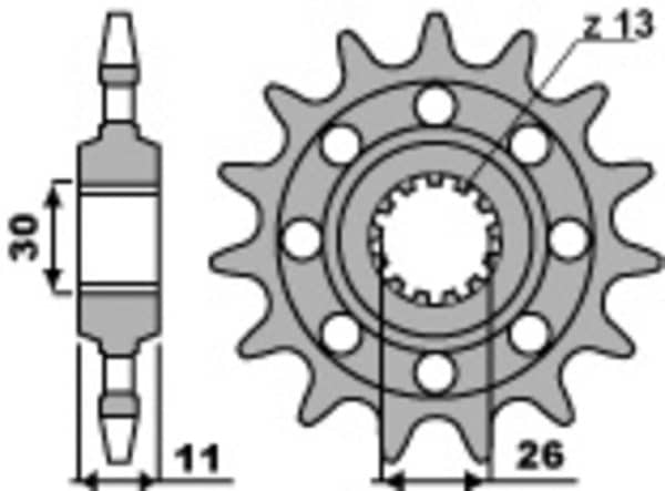 PBR Racing Stål Standard Framdrev 579M - 520
