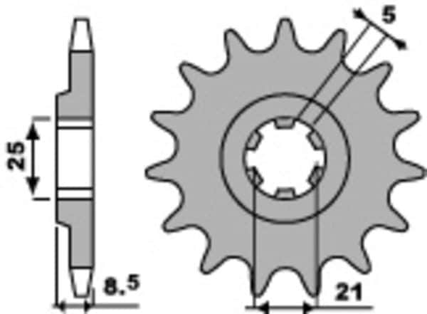 PBR Stål Standard Framdrev 725 - 520