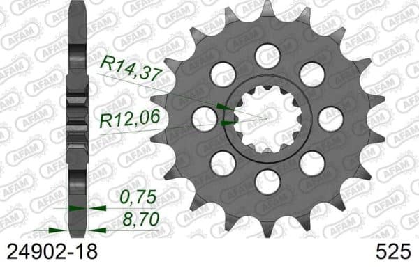 AFAM Stål Standard Framdrev 24902 - 525