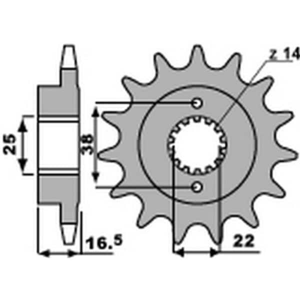 PBR Stål Standard Framdrev 2205 - 525